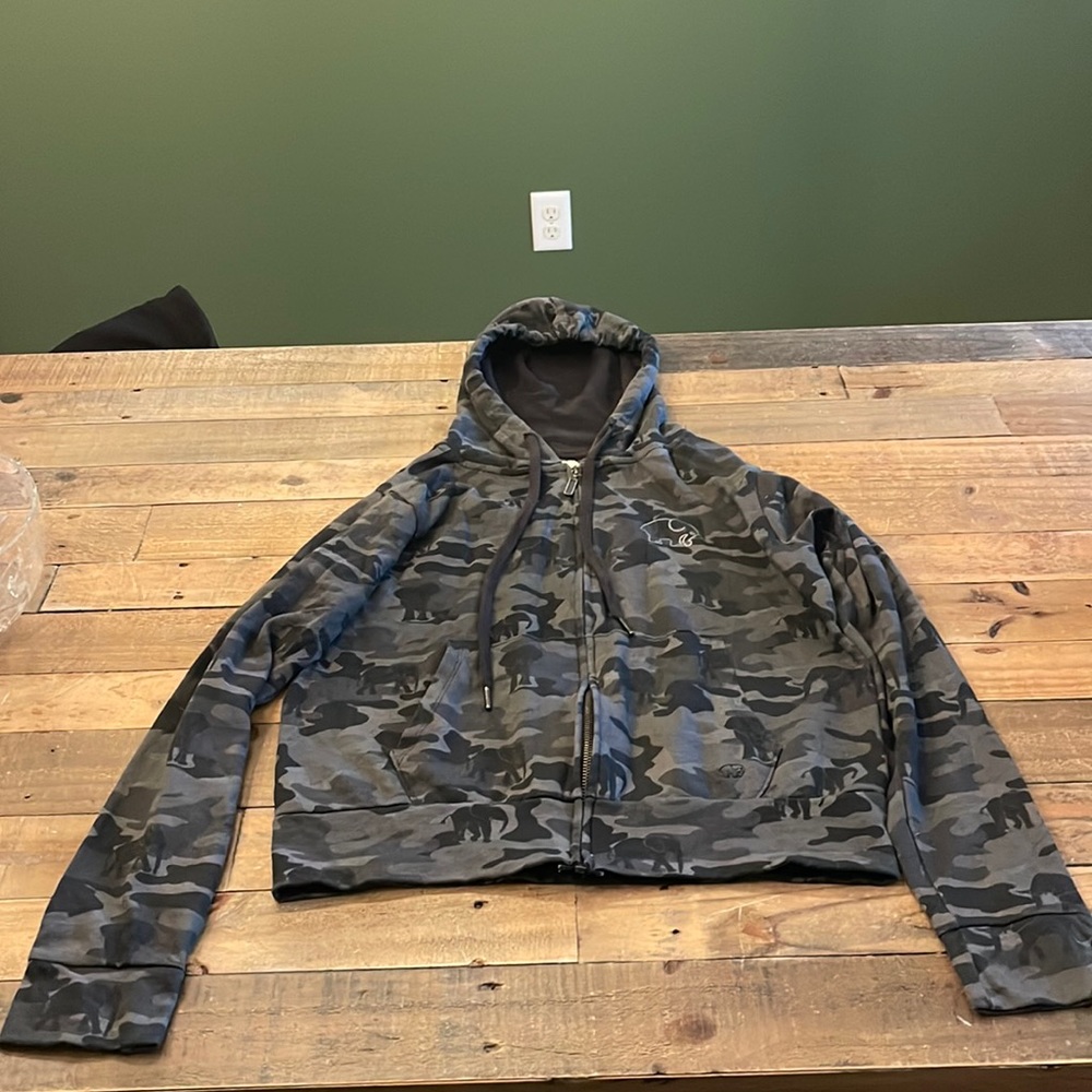Ivory Ella Adult Teen M Camo Ivory Ella zip up Sweatshirt